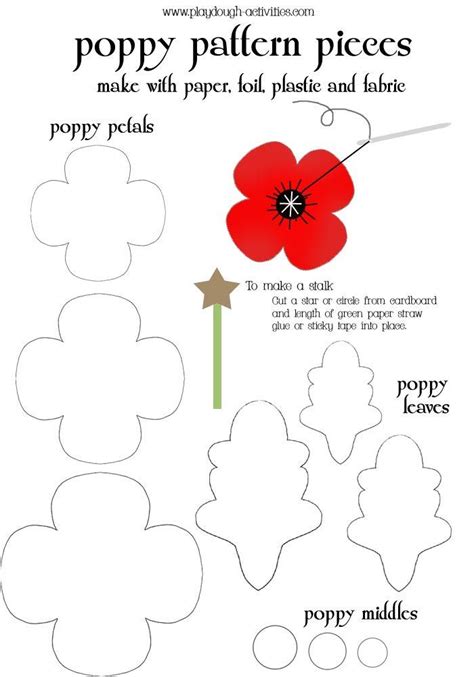 Poppy Craft Template